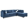 thumbnail image 3 of Glory Furniture Malone Microsuede Sectional in Navy Blue, 3 of 7