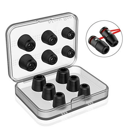 [12 Pairs] Earphone Tips New Bee 24pcs Premium Replacement Earbud Tips Blocking Out Ambient Noise Memory Foam Earbuds Inner (Best Headphones To Block Out Noise)