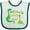 White and Green, variant on Inktastic My Uncle Loves Me Boys Baby Bib