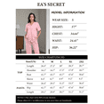 thumbnail image 6 of EA'S SECRET 100% Cotton Pajamas for Women Set Short Sleeve Women's Sleepwear Button Down Loungewear Capri Summer Pajama Pants with Pockets(Pink,L), 6 of 7