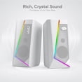 thumbnail image 3 of Altavoces de sobremesa Redragon GS520 RGB 2.0 canales blancos, 3 of 9