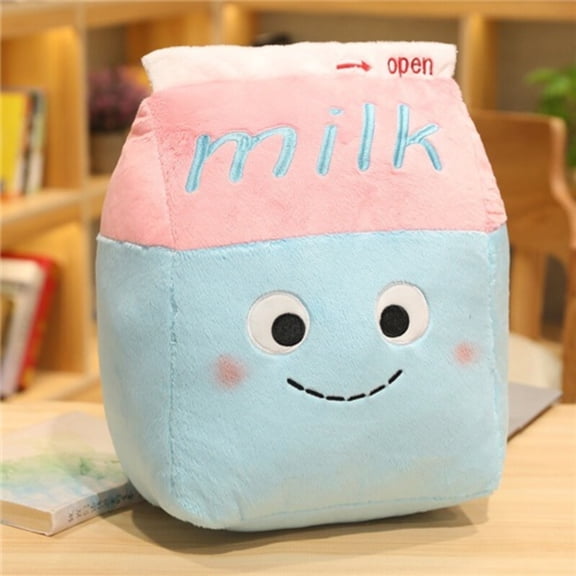 12.6Inch Large Milk Plushies Stuffed Animals, Kawaii Soft Plush Throw Pillow, Perfect Christmas New Year Birthday Valentines Easter Gifts, Easter Basket Stuffers