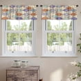 thumbnail image 2 of LALILO Kitchen Curtain Valance Tile With Colorful Rod Pocket Window Curtain 52"x 18" Set of 2, 2 of 5