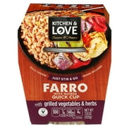 Kitchen & Love - Farro Quick Meal Grilled Vegetables & Herbs -7.9oz