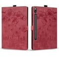 thumbnail image 6 of XYX Case for Samsung Galaxy Tab S9 2023/S8 2022/S7 2020 11 inch, Cherry Blossom Cat PU Leather Folio Stand Magnetic Shockproof Protective Cover (Red), 6 of 7