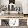thumbnail image 6 of Gymax Record Player Stand Turntable Stand w/ Built-in Charging Station Metal Legs Gray, 6 of 10