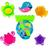 Toysery Best Bath Toy for Kids, Babies and Toddlers - Sea Animals Bath Stacking Cups - Kids Bath Time Play Set (Multi-Colour)