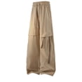 thumbnail image 5 of Blmnix Cargo Men Pants Travel Pants Low Waisted Carpenter Pants Baggy Pant Yellow Long Straight-Leg Mens Pants Casual,L, 5 of 6