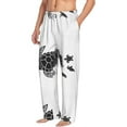 thumbnail image 2 of Uemuo Family Of Sea Turtles Pattern Men's Wide Leg Palazzo Lounge Pants with Pockets Light Weight Loose Comfy Casual Pajama Pants-Large, 2 of 9