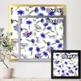 thumbnail image 4 of Designart 'Blue Wildflowers With Leaves III' Traditional Framed Art Print, 4 of 4
