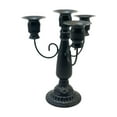 thumbnail image 3 of kowaku 4 Candle Metal Candelabra Elegant Candle Stand 7.28" Height Pillar Candle Holder for Office Festivals Party Wedding Fireplace Black, 3 of 9