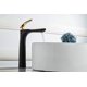 thumbnail image 4 of Grifo de lavabo de una sola palanca Grifo de baño superior alto Tema negro Manija de cromo dorado Grifo de una sola manija de latón JFHHH pequeña, 4 of 5