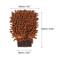 thumbnail image 2 of Uxcell Double-Sided Microfiber Soft Chenille Dusting Wash Mitten, Brown 2 Pack, 2 of 5