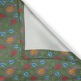 thumbnail image 5 of Ambesonne Fern Green Grommet Curtain, Floral Swirls, 50" x 96", Orange Blue and Red, 5 of 6