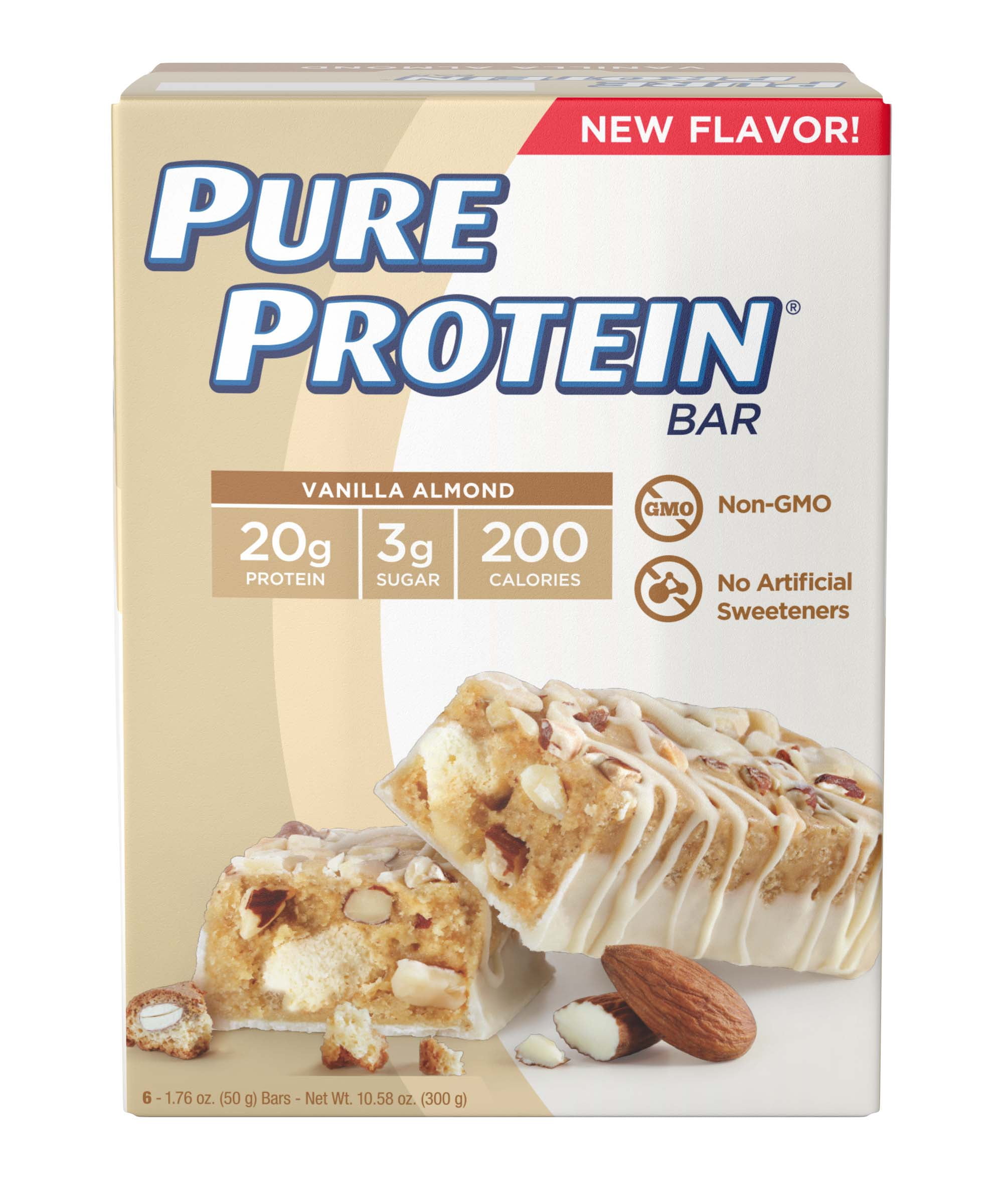 Pure Protein Bar Vanilla Almond 6pk BrickSeek