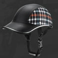 Vintage Open Face Motorcycle Retro Baseball Cap Half Men Road Bike