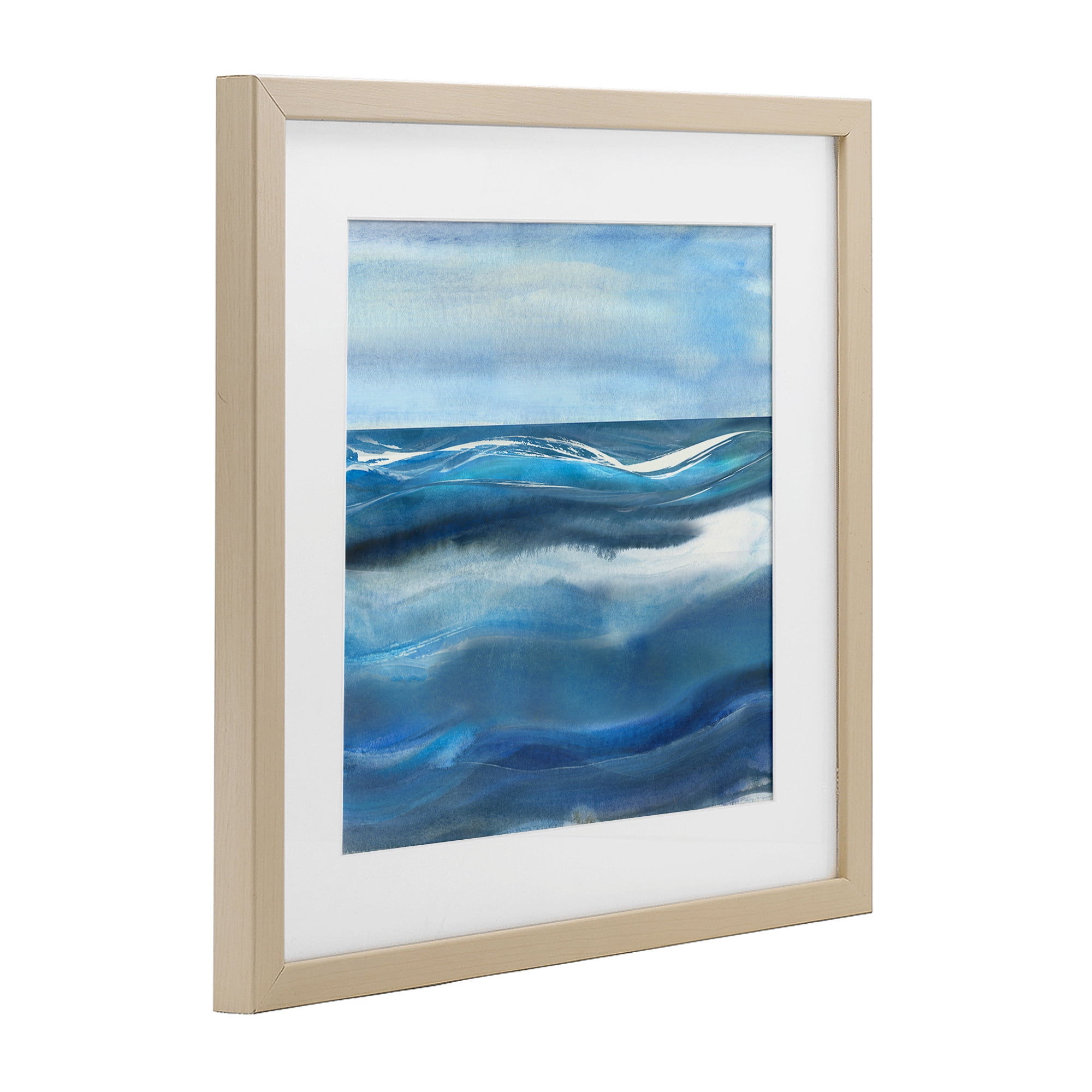 Stupell Industries Calm Expanse of Ocean Waves Birch Framed Print Under Glass, design by Susan Jill