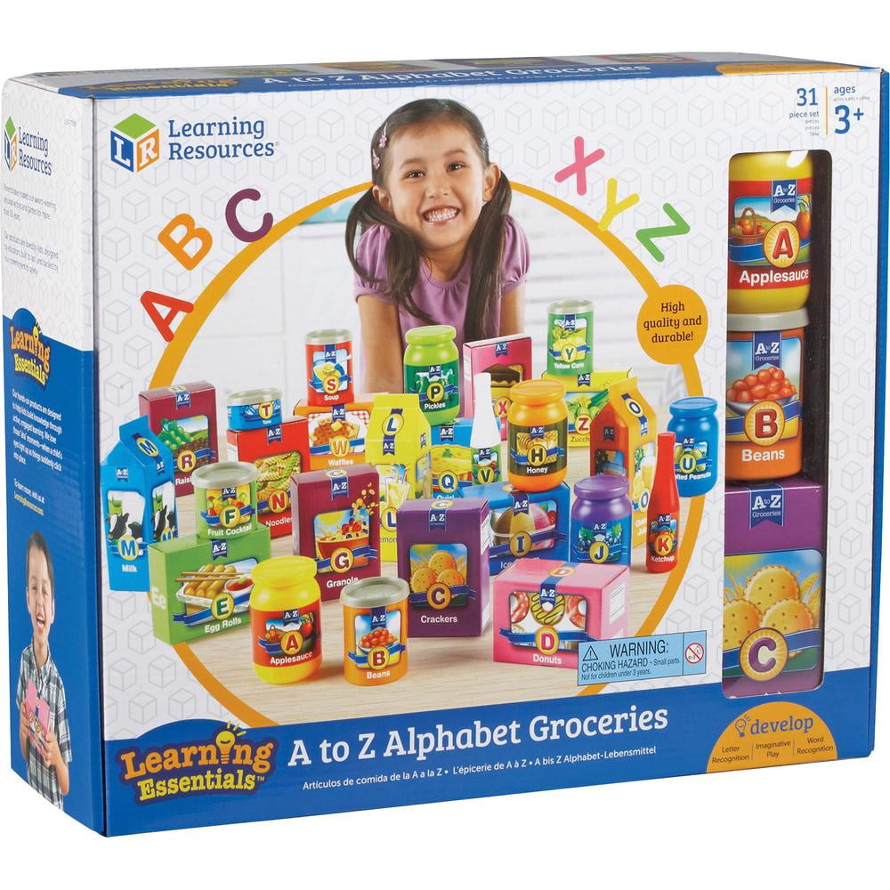 Learning Resources, LRN7729, A-Z Alphabet Groceries Activity Set