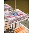 thumbnail image 2 of Outdoor Tablecloth with Umbrella Hole for Patio/Picnic/Party/Camping, Farmhouse Wildflowers Waterproof Table Cloth Square Cover Washable, Spring Watercolor Floral Pigs Pink (54"x 54"), 2 of 9