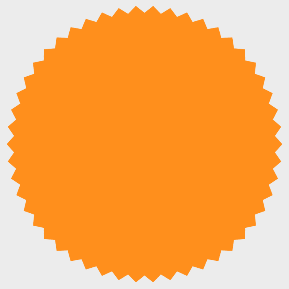 JAM Paper Standard Label Rolls, Burst, 1.875 Inch Seal, Neon Orange, 125 Labels/Roll