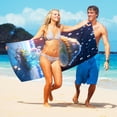 thumbnail image 6 of Summer Savings Boovnll 30x59" Beach Towel, High Absorbent Quick Dry Sand Free Microfiber Lightweight Beach Towels Oversized for Outdoor Beach, Yoga, Gym, Travel, Pool, Beach Accessories, Beach Towels, 6 of 8