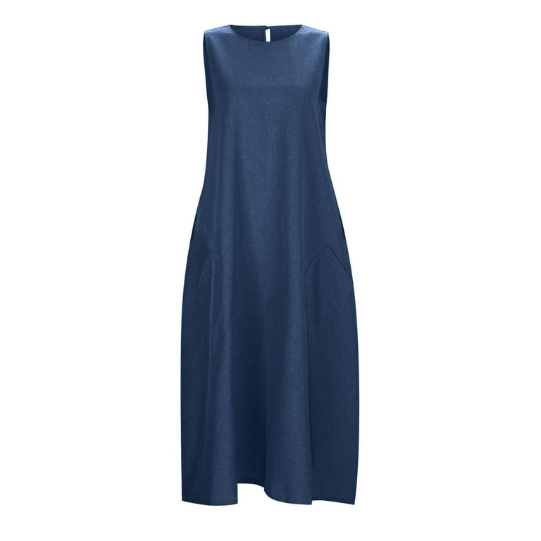 JLFKNG Summer Womens Dresses V Neck Short Sleeve Oversized Casual Dress  Simple Solid Color Breathable Loose Fit Dresses With Pockets Womens Daily  Wear - Walmart.com