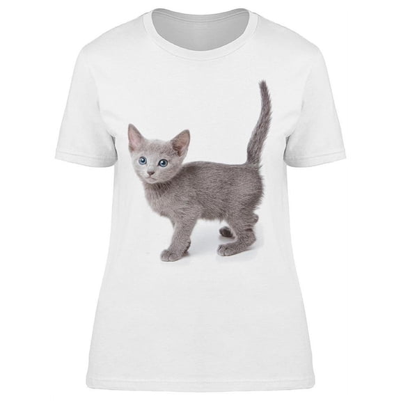 Super Tiny Russian Kitty T-Shirt Women -Image by Shutterstock, Female Medium