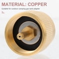 thumbnail image 2 of Professional Gas Tank Adapter Portable Propane Converter Copper Camping Adapter, 2 of 8