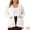 White, variant on DARING DIVA Women's Plus Size Open Front Long Sleeve Cardigan with Pockets 1X White