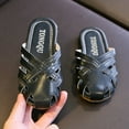 thumbnail image 2 of Eashery Sandals for Girl Toddlers Open-toe Casual Black Toddler Sandals Toddler Shoes Black 12.5 Little Kid, 2 of 5