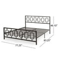 thumbnail image 5 of King Size Metal Platform Bed Frame with Wrought Iron-Art Headboard/Footboard, No Box Spring Required, Copper Color, 5 of 5