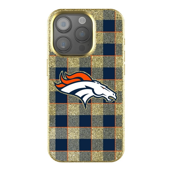 Keyscaper Denver Broncos Plaid Bling iPhone Case