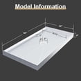 thumbnail image 2 of EastVita Shower Base Non-Slip SMC Shower Pan with Center Drain White Bathroom Shower Tray Kit 304 Stainless Steel Square Drain Cover Single Threshold Floor for Easy Installation, 2 of 7