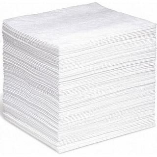  Autocare Heavyweight Oil Absorbing Pads, White Absorbing Heavy  Weight Oil-Only Absorbent Mat Pad, 15 x 20, 50 Oil Absorbent Pads
