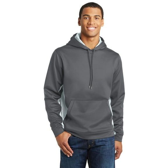 Sport-Tek ST239 Sport-Wick CamoHex Fleece Colorblock Hooded Pullover