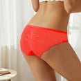 thumbnail image 2 of PMVFHDE Women Sheer Lace Underwear Low Rise Hollow Out Plus Size Cute Triangle Panties Japanese Style Thin Breathable Briefs Plus Size Underwear For Women Red,XL, 2 of 4