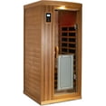 thumbnail image 4 of Infrared Sauna Home Sauna Box Deluxe 1 Person Red Cedar Indoor Far Infrared Sauna Room with LED Reading Light, Control System, Audio System, Bean Paste Red, 4 of 7