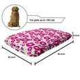 thumbnail image 2 of Floral Pet Bed, Blooming Graphical Flowers and Leaves with Polka Dots, Chew Resistant Pad for Dogs and Cats Cushion with Removable Cover, 24" x 39", Hot Pink Pale Orange, by Ambesonne, 2 of 4