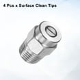 thumbnail image 3 of Uxcell 4pcs Surface Clean Tip 50 Degree 1/4 Inch NPT Male 0.977 Orifice 4000 PSI Stainless Steel Threaded Pressure Washer Spray Nozzles for Water gun Water Broom, 3 of 7