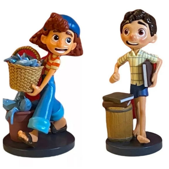 Luca Boy & Giulia Cake Topper Set Disney PVC Figure New 3” Figurine Gift Rare