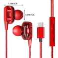 thumbnail image 2 of Type-C Wired Earbuds with Microphone - In-Ear Earphones for iOS/Android Smartphones, Laptops, MP3, Gaming, 2 of 10