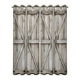 thumbnail image 2 of nqOlkjepod Outdoor Curtains for Patio Waterproof, Retro Brown Door Outdoor Privacy Panels Grommet, Pastoral Vintage Wooden Door Blackout Outside Curtains for Porch/Cabana/Pergola 54"x108", 2 Panels, 2 of 8
