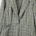 thumbnail image 6 of Ozmmyan Women's Casual Long Sleeve Shirt Plaid Print Long Sleeve V-neck Blazer Coat, 6 of 8