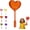 Orange, variant on Credit Card Wand, 3D Printed Magic Tap to Pay Wand, Heart Magic Wands Digital Payment Star Wands for Easy Checkout Suitable Scenarios for Card Payment