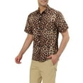 thumbnail image 4 of MODA NOVA Big & Tall Men's Casual Summer Animal Printed Button Down Shirts, 4 of 5