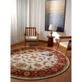 thumbnail image 3 of Rugsotic Carpets Hand Tufted Wool Eco-Friendly Area Rugs - 6'x6', Round, Beige Red, Modern Contemporary Design, High Pile Handmade Anti Skid Rugs for Living Room, Bed Room (K00106), 3 of 7