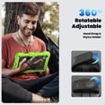 thumbnail image 6 of Case for Samsung Galaxy Tab A11/A9 8.7 inch 2025/2023 with Screen Protector, 360 Degree Rotating Kickstand Hand Strap Heavy Duty Shockproof Cover with Shoulder Strap, Lime, 6 of 7