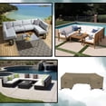 thumbnail image 3 of Patio U Shape Sofa Cover 12 Oz Waterproof - 100% UV & Weather Resistant Customize Outdoor sofa Cover with Air Pockets and Drawstring with Snug Fit (33" H X 90" W x 30" D, Beige), 3 of 7