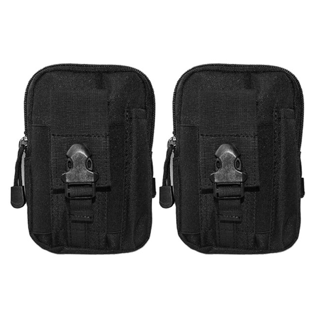 2Pcs Paquete de cinturo Táctico Libre Pouch Camping Senderismo Bolsas de Cinturón Cola Estuche táctico militar para cintura