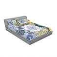 thumbnail image 3 of Ambesonne Colorful Fitted Sheet & Pillow Sham Set, Boho Portugese Tiles, Twin, Multicolor, 3 of 3